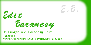 edit barancsy business card